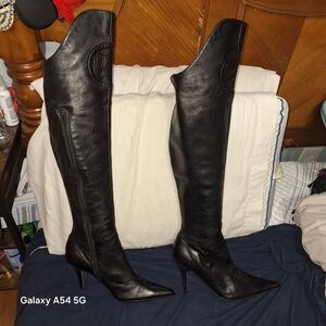 Charles David, black, over the Knee-High, soft leather Women's Boots